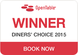 OpenTable Diner's choice 2015